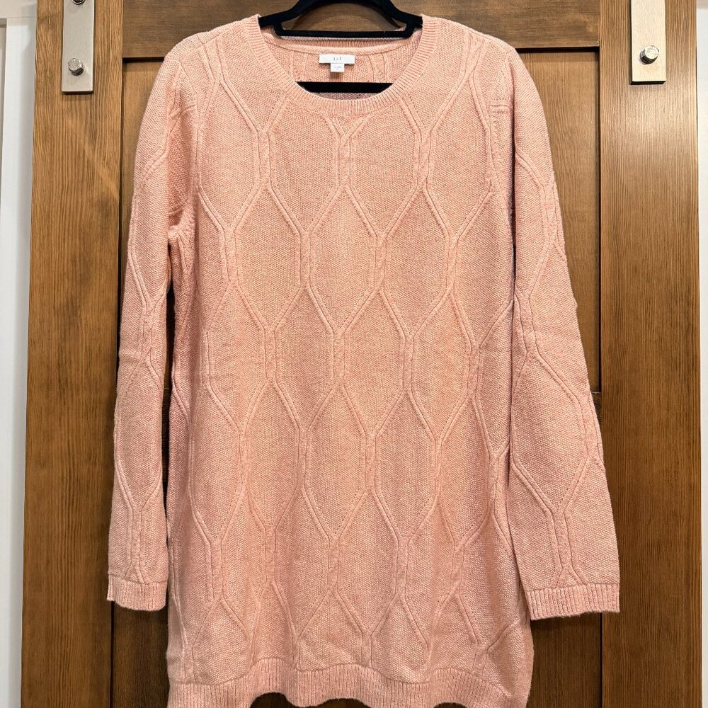 J JILL CABLE CREW NECK SWEATER PULLOVER ~ SIZE M